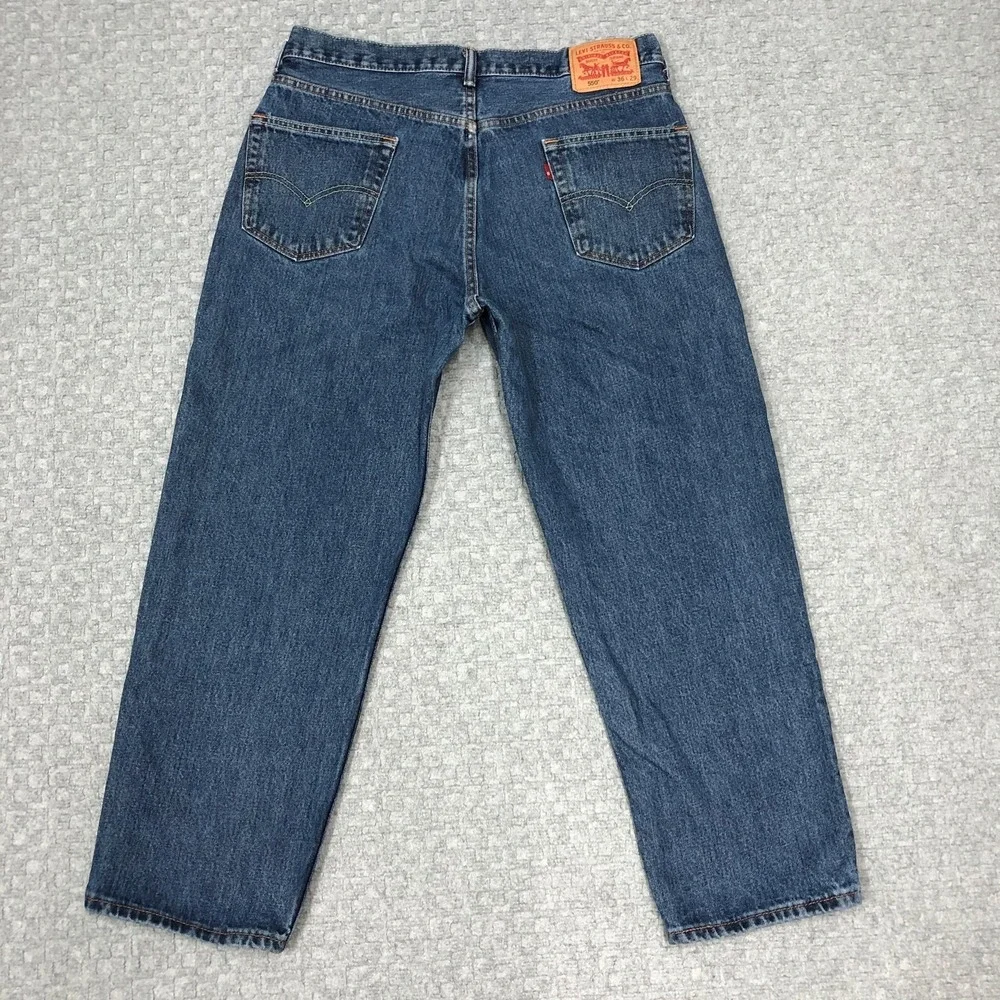 Levis 550 Jeans Mens 36x29 Blue Medium Wash Relaxed Tapered Denim High Rise Norm